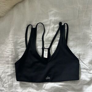 ALO Yoga Black Racerback Sports Bra